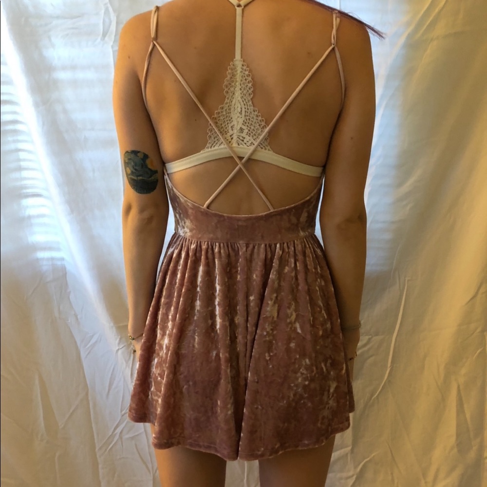 Pink Velvet Romper